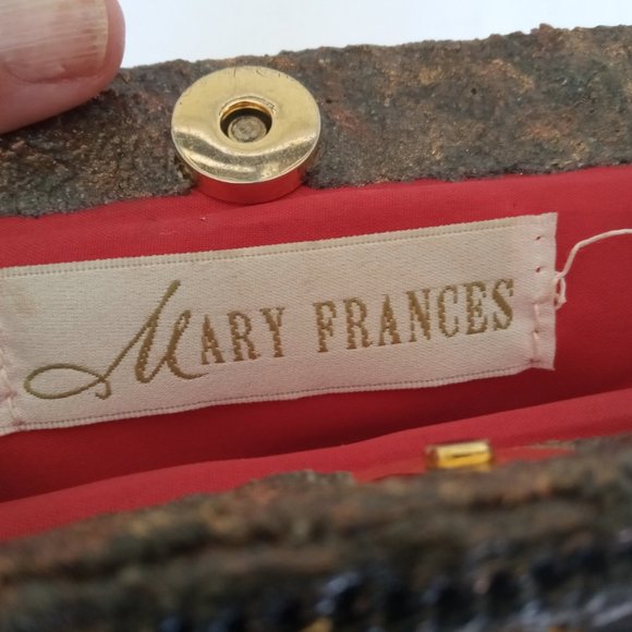 Mary Frances Yellow Beaded Feather Handbag Chain Strap - Picture 5 of 5